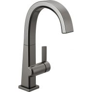 DELTA FAUCET Delta Faucet Pivotal Single-Handle Bar-Prep Kitchen Sink Faucet, Black Stainless 1993LF-KS