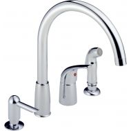 DELTA FAUCET Peerless P88900LF Waterfall Single Handle Widespread Kitchen Faucet, Chrome