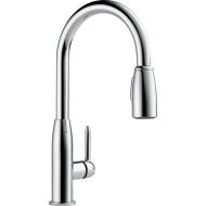 DELTA FAUCET Peerless P188103LF Apex Kitchen Integrated Pull Down Kitchen Faucet, Chrome