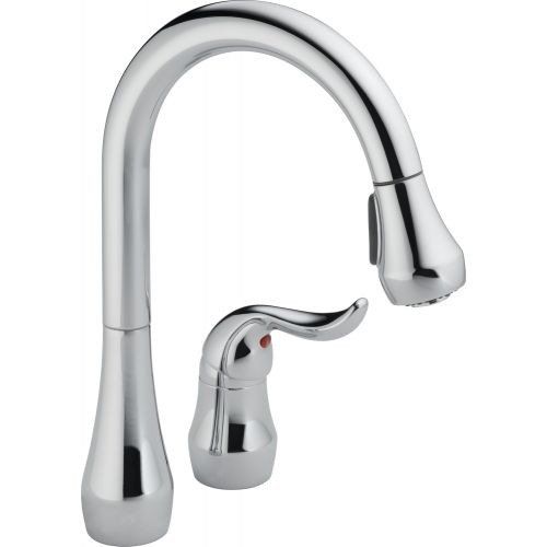  DELTA FAUCET Peerless P188102LF Apex Kitchen Widespread Pull Down Kitchen Faucet, Chrome