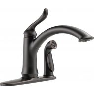 DELTA FAUCET Delta 3353-RB-DST Linden Single Handle Kitchen Faucet with Spray Venetian Bronze