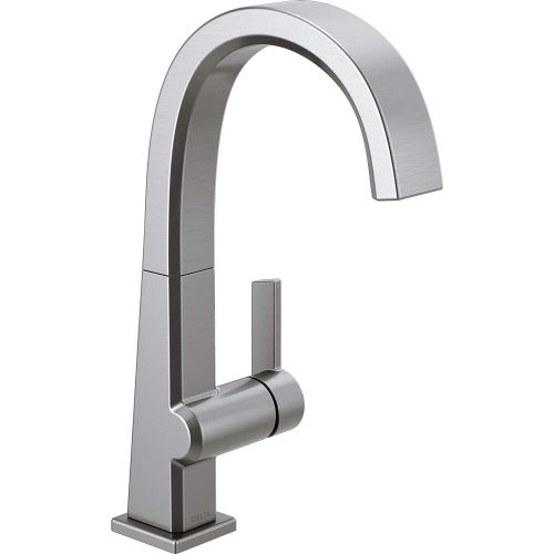  DELTA FAUCET Delta Faucet Pivotal Single-Handle Bar-Prep Kitchen Sink Faucet, Arctic Stainless 1993LF-AR