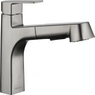 DELTA FAUCET Peerless Xander Pull Out Kitchen Sink Faucet with Pull Out Sprayer, Stainless P6919LF-SS