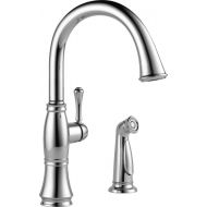 DELTA FAUCET Delta Faucet 4297-DST Cassidy Single Handle Kitchen Faucet with Spray, Chrome
