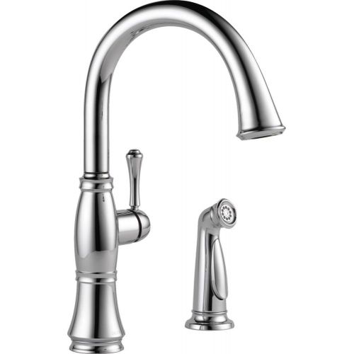  DELTA FAUCET Delta Faucet 4297-DST Cassidy Single Handle Kitchen Faucet with Spray, Chrome