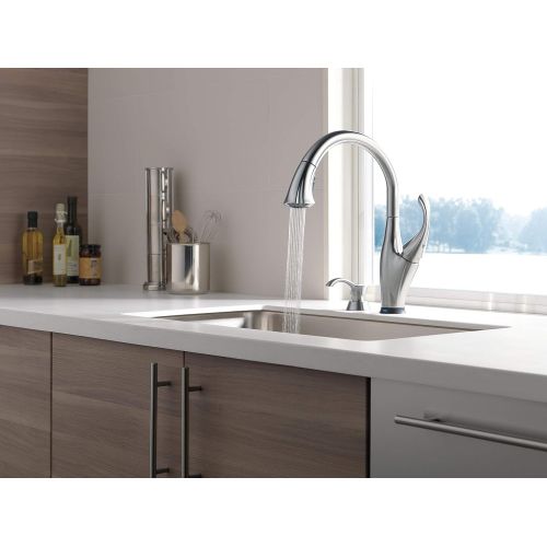  Delta Faucet Addison Single-Handle Touch Kitchen Sink Faucet with Pull Down Sprayer, Soap Dispenser, Touch2O Technology and Magnetic Docking Spray Head, Arctic Stainless 9192T-ARSD