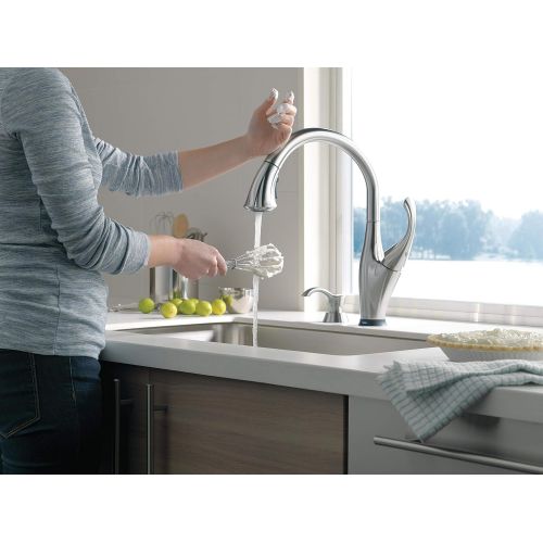  Delta Faucet Addison Single-Handle Touch Kitchen Sink Faucet with Pull Down Sprayer, Soap Dispenser, Touch2O Technology and Magnetic Docking Spray Head, Arctic Stainless 9192T-ARSD