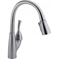 DELTA FAUCET Delta Faucet Allora Single-Handle Kitchen Sink Faucet with Pull Down Sprayer and Magnetic Docking Spray Head, Arctic Stainless 989-AR-DST