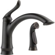 DELTA FAUCET Delta Faucet Linden Single-Handle Kitchen Sink Faucet with Side Sprayer in Matching Finish, Venetian Bronze 4453-RB-DST