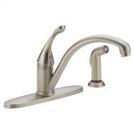DELTA FAUCET Delta Faucet Collins Single-Handle Kitchen Sink Faucet with Side Sprayer in Matching Finish, Stainless 440-SS-DST