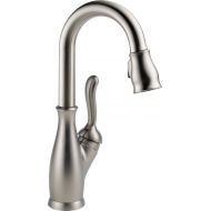 DELTA FAUCET Delta Faucet Leland Single-Handle Bar-Prep Kitchen Sink Faucet with Pull Down Sprayer and Magnetic Docking Spray Head, SpotShield Stainless 9678-SP-DST