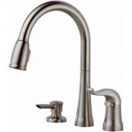 DELTA FAUCET Delta Faucet Kate Single-Handle Kitchen Sink Faucet with Pull Down Sprayer, Soap Dispenser and Magnetic Docking Spray Head, Stainless 16970-SSSD-DST