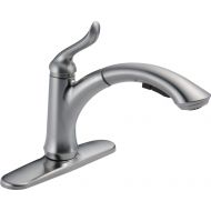 DELTA FAUCET Delta Faucet Linden Single-Handle Kitchen Sink Faucet with Pull Out Sprayer, Arctic Stainless 4353-AR-DST