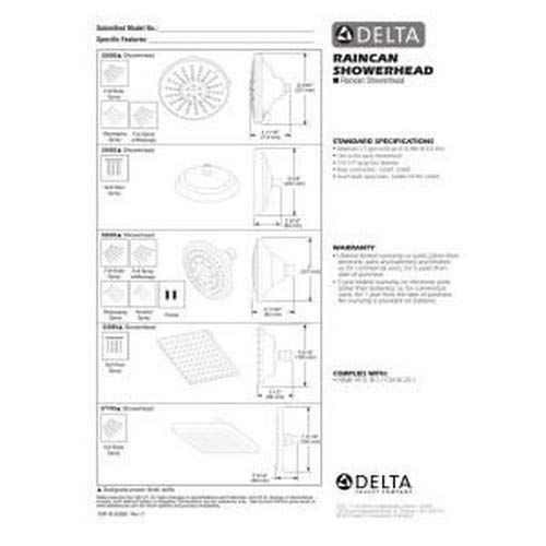  DELTA FAUCET Delta Faucet Single-Spray Shower Head, Venetian Bronze 52689-RB