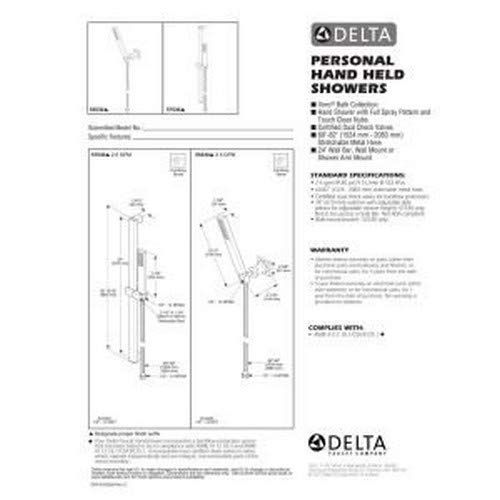  DELTA FAUCET Delta Faucet 55530-CZ Vero Wall-Mount Hand shower, Champagne Bronze