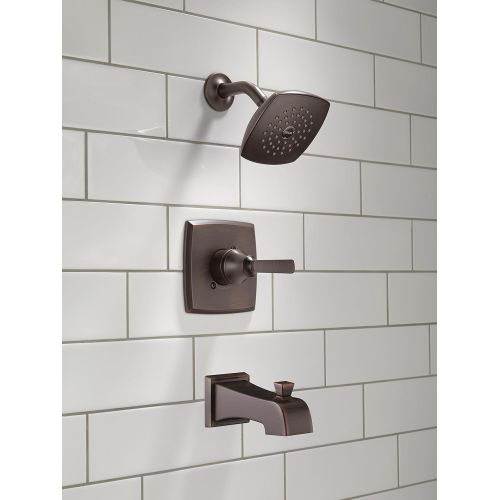  DELTA FAUCET Delta Faucet Ashlyn 14 Series Single-Function Tub and Shower Trim Kit with Single-Spray Touch-Clean Shower Head, Venetian Bronze T14464-RB (Valve Not Included)