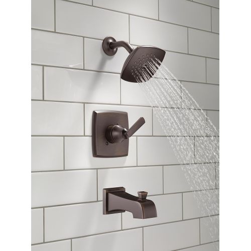  DELTA FAUCET Delta Faucet Ashlyn 14 Series Single-Function Tub and Shower Trim Kit with Single-Spray Touch-Clean Shower Head, Venetian Bronze T14464-RB (Valve Not Included)
