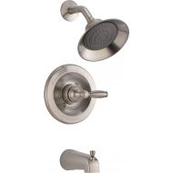 DELTA FAUCET Peerless Single-Handle Tub and Shower Faucet Trim Kit with Single-Spray Touch-Clean Shower Head, Brushed Nickel P188775-BN (Valve Included)