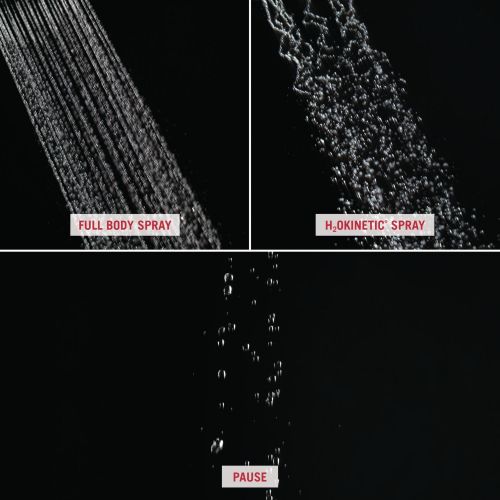  DELTA FAUCET Delta Faucet 3-Spray Touch-Clean H2Okinetic Shower Head, Matte Black 52688-BL
