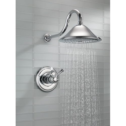  Delta Faucet Cassidy 17T Series Dual-Function Shower Trim Kit with Single-Spray Touch-Clean Shower Head, Chrome T17T297 (Valve Not Included)
