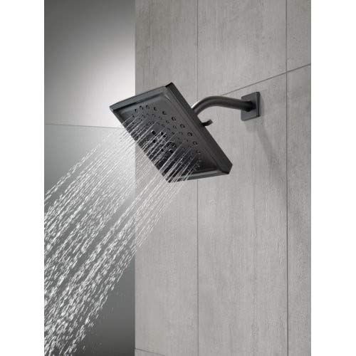  DELTA FAUCET Delta Faucet 3-Spray H2Okinetic Shower Head, Matte Black 52684-BL