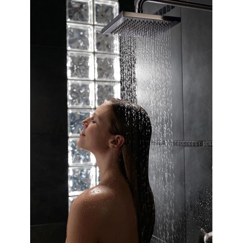  Delta Faucet Single-Spray Touch-Clean Rain Shower Head, Stainless 57740-SS