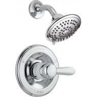DELTA FAUCET Delta Faucet Lahara 14 Series Single-Function Shower Trim Kit with 5-Spray Touch-Clean Shower Head, Chrome T14238 (Valve Not Included)