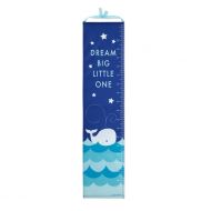 DEMDACO Whale on Ocean Blue Childrens Canvas Growth Chart with Stickers
