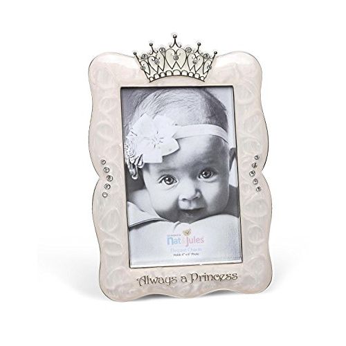  [아마존베스트]DEMDACO Always a Princess 6 x 8 Enamel with Metal and Rhinestone Accents Picture Frame