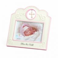 DEMDACO Pink Bless This Child 8 x 8 Porcelain Picture Frame