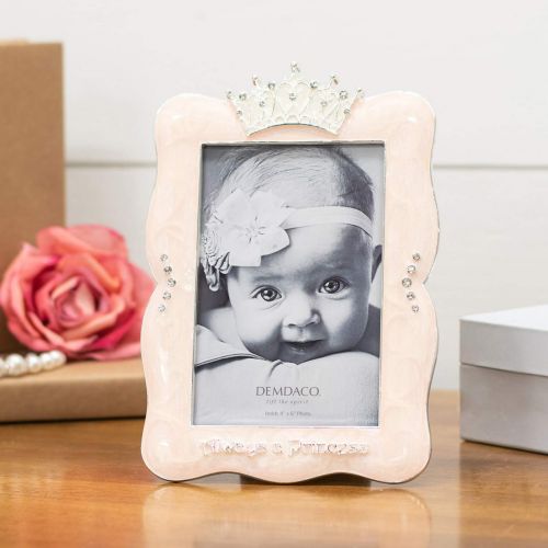  DEMDACO Always a Princess 6 x 8 Enamel with Metal and Rhinestone Accents Picture Frame