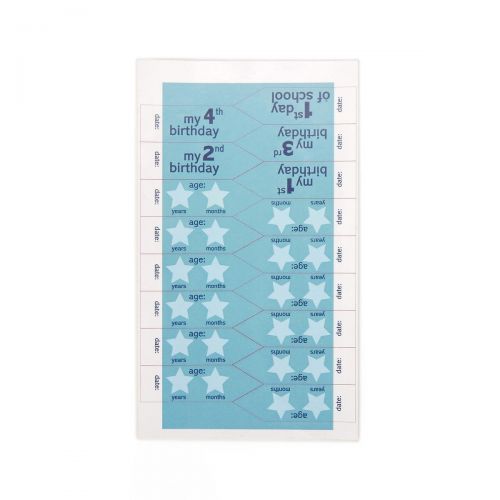  DEMDACO Whale on Ocean Blue Childrens Canvas Growth Chart with Stickers