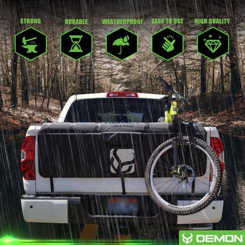  [아마존베스트]DEMON UNITED Demon Tailgate Pad for Mountain Bikes with Tool Pocket for Mechanic Tools/Tailgate Cover with Secure Bike Frame Straps