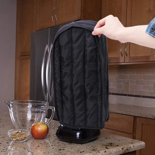  DENPETEC Polyester/Cotton Quilted Stand Mixer or Coffee Maker Appliance Cover, Dust and Fingerprint Protection, protecting your Blender,Machine Washable, Kitchen tool,Black