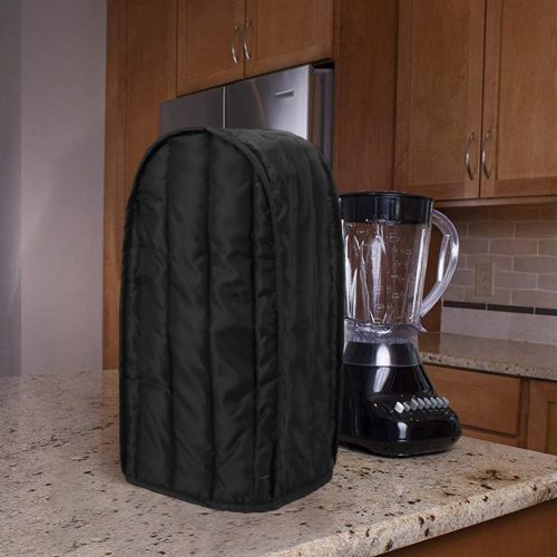  DENPETEC Polyester/Cotton Quilted Stand Mixer or Coffee Maker Appliance Cover, Dust and Fingerprint Protection, protecting your Blender,Machine Washable, Kitchen tool,Black