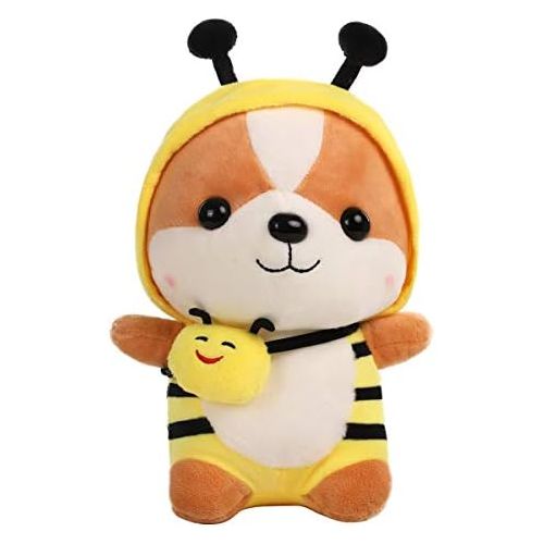  DENTRUN Squirrel Stuffed Animals, Cute Plush Doll Play Toys for Kids Girls Boys Adults Birthday Xmas Gift, 9.84/13.78/17.72 Inches, Christmas Elk, Yellow Bee, Green Dinosaur