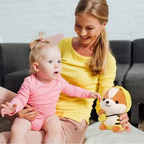  DENTRUN Squirrel Stuffed Animals, Cute Plush Doll Play Toys for Kids Girls Boys Adults Birthday Xmas Gift, 9.84/13.78/17.72 Inches, Christmas Elk, Yellow Bee, Green Dinosaur