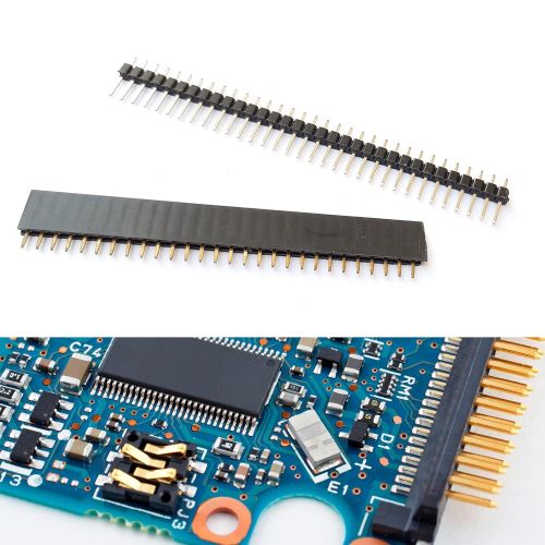  DEPEPE 30 Pcs 40 Pin 2.54mm Pin Headers Male and Female Header Pins PCB Board Headers for Arduino Prototype Shield