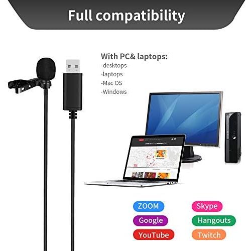  [아마존베스트]Dericam USB Desktop/Laptop Computer Microphone, 360° Omnidirectional Condenser Microphone, PC Microphone for Conference/Learning, Online Chat, Games, Live Podcasting, Recording, Sk