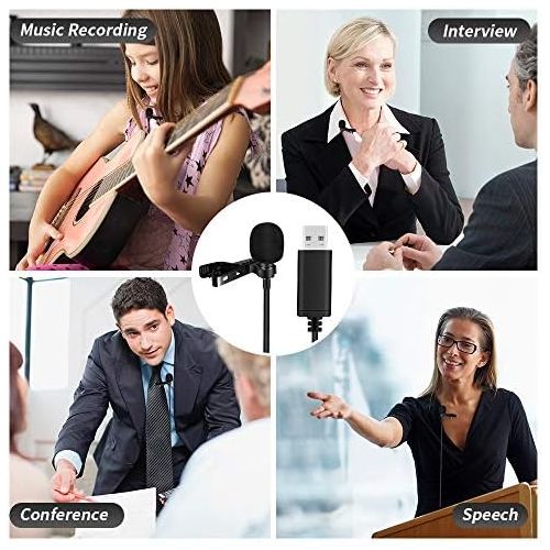  [아마존베스트]Dericam USB Desktop/Laptop Computer Microphone, 360° Omnidirectional Condenser Microphone, PC Microphone for Conference/Learning, Online Chat, Games, Live Podcasting, Recording, Sk