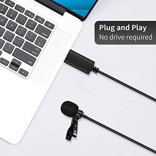  [아마존베스트]Dericam USB Desktop/Laptop Computer Microphone, 360° Omnidirectional Condenser Microphone, PC Microphone for Conference/Learning, Online Chat, Games, Live Podcasting, Recording, Sk