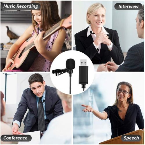  [아마존베스트]Dericam USB Desktop/Laptop Computer Microphone, 360° Omnidirectional Condenser Microphone, PC Microphone for Conference/Learning, Online Chat, Games, Live Podcasting, Recording, Sk