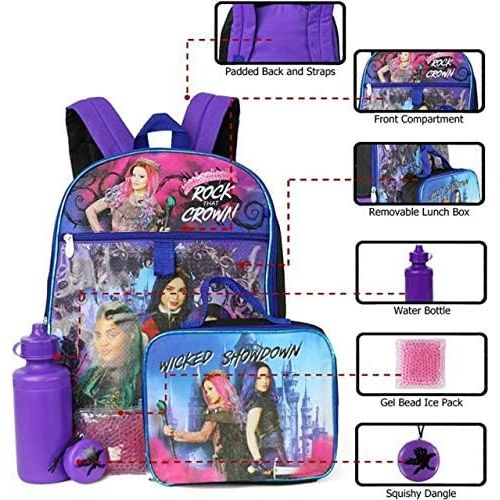  Descendants 3 School Backpack 5 Piece Set