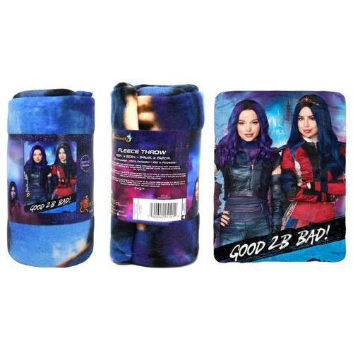  DESCENDANTS Disney Fleece Throw Blanket Mal & Evie Good 2B Bad Kids Fleece Throw Blanket for Girls & Boys, Soft & Cozy Lightweight Plush Fabric Bed Cover & Room Decor Size 45 x 6