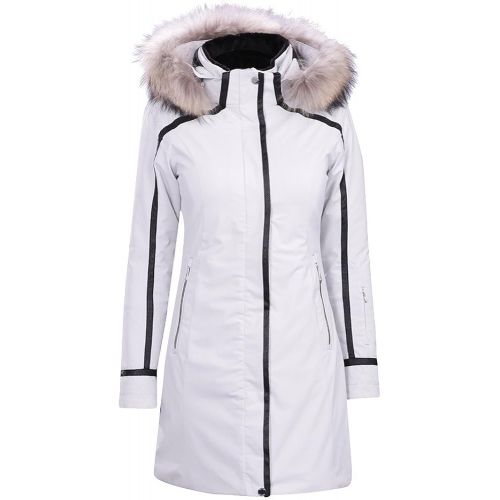  Descente Ruby Coat Real Fur Trim Womens