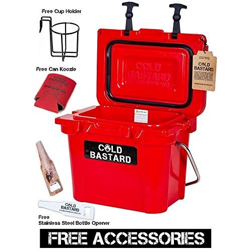  DESERT Rigid Series 15QT Red Neon Cold Bastard ICE Chest Cooler YETI Quality Free Accessories Free S&H