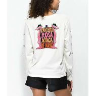 DESERT DREAMER Desert Dreamer Pantera Rosa White Long Sleeve T-Shirt