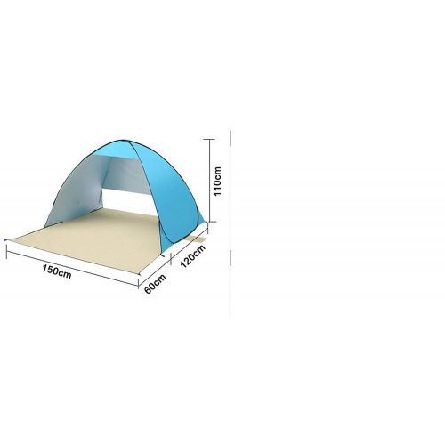  DESIRE DESTINATION Beach Tent Pop Up Open Camping Tent Fishing Hiking Outdoor Automatic Instant Portable (120+60) 150100cm Anti UV Shelter