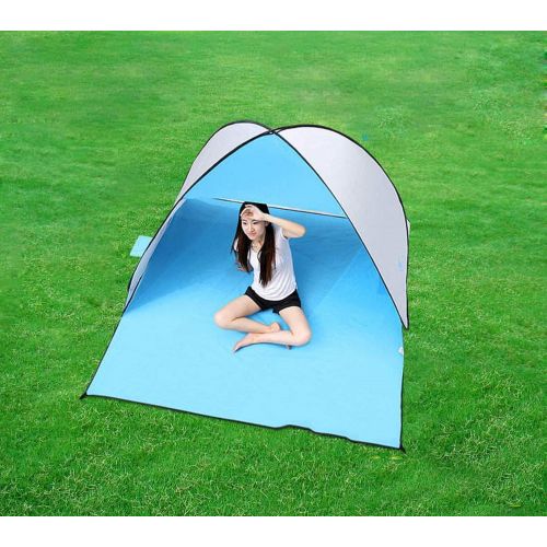  DESIRE DESTINATION Beach Tent Pop Up Open Camping Tent Fishing Hiking Outdoor Automatic Instant Portable (120+60) 150100cm Anti UV Shelter