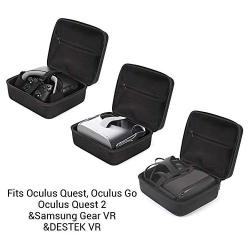  [아마존베스트]DESTEK VR Glasses Storage Case Carrying Case for Oculus Go/Quest/Quest 2 Virtual Reality Glasses for Samsung Gear VR Gamepad Controller Carry Case